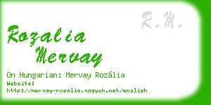 rozalia mervay business card